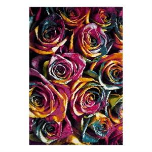 Safavieh Fiesta Shag 4'-0&quot x 6'-0&quot Power Loomed Rug in Fuscia / Multi-Color