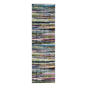 Safavieh Fiesta Shag 2'-3&quot x 6'-0&quot Power Loomed Rug in Multi-Color