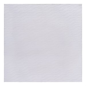 Safavieh Faux Rabbit Fur 800 6'-0&quot x 6'-0&quot Polyester Power Loomed Rug in Ivory