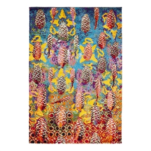 Safavieh Fiesta Shag 4'-0&quot x 6'-0&quot Power Loomed Rug in Turquoise / Multi-Color