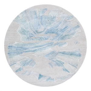 Safavieh Fifth Avenue6'-0&quotx6'-0&quotWool and Polyester Hand Tufted Rug in Beige/Blue