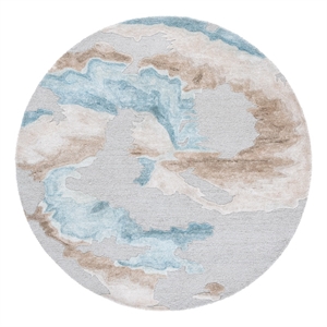 Safavieh Fifth Avenue6'-0&quotx6'-0&quotWool and Polyester Hand Tufted Rug in Gray/Beige