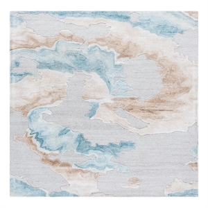 Safavieh Fifth Avenue6'-0&quotx6'-0&quotWool and Polyester Hand Tufted Rug in Gray/Beige