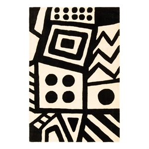 Safavieh Fifth Avenue 4'-0&quot x 6'-0&quot Wool Hand Tufted Rug in Ivory / Black