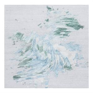Safavieh Fifth Avenue 6'-0&quot x 6'-0&quot Wool Hand Tufted Rug in Gray/Light Blue