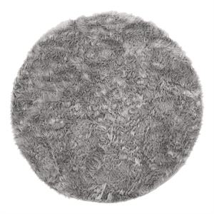 Safavieh Faux Sheep Skin 3'-0&quot x 3'-0&quot Acrylic POWER LOOMED Rug in Gray