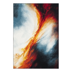 Safavieh Galaxy 4'-0&quot x 6'-0&quot Power Loomed Rug in Orange / Multi-Color