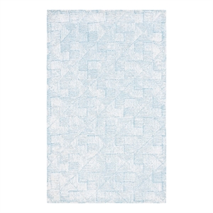 Safavieh Glamour 3'-0&quot x 5'-0&quotWool and Cotton Hand Tufted Rug in Ivory/Turquoise