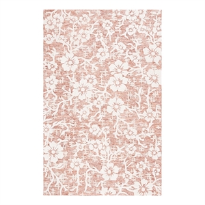 Safavieh Glamour 8'-0&quot x 10'-0&quot Wool Hand Tufted Rug in Rust / Ivory