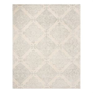 Safavieh Glamour 8'-0&quot x 10'-0&quot Wool Hand Tufted Rug in Ivory / Silver