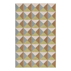 Safavieh Genre 3'-0&quot x 5'-0&quot Wool and Cotton Hand Tufted Rug in Beige / Green