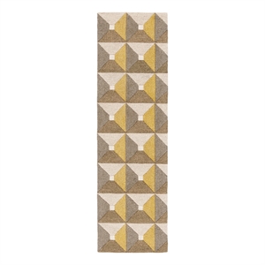 Safavieh Genre 2'-3&quot x 8'-0&quot Wool and Cotton Hand Tufted Rug in Gray / Gold