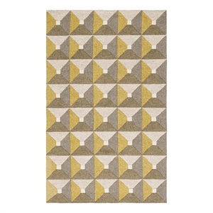 Safavieh Genre 5'-0&quot x 8'-0&quot Wool and Cotton Hand Tufted Rug in Gray / Gold