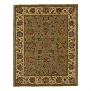 Safavieh Heritage 8'-3&quot x 11'-0&quot Wool Hand Tufted Rug in Green / Gold