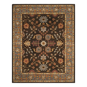 Safavieh Heritage 9'-0&quot x 12'-0&quot Wool Hand Tufted Rug in Charcoal / Blue