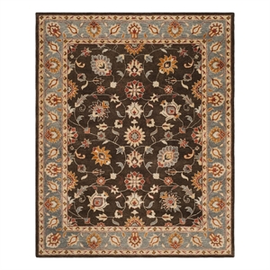 Safavieh Heritage 9'-0&quot x 12'-0&quot Wool Hand Tufted Rug in Charcoal / Blue
