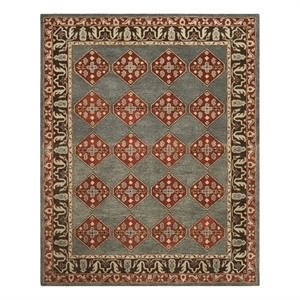 Safavieh Heritage 8'-0&quot x 10'-0&quot Wool Hand Tufted Rug in Blue / Charcoal