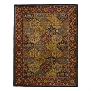 Safavieh Heritage 9'-6&quot x 13'-6&quot Wool Hand Tufted Rug in Multi-Color / Navy