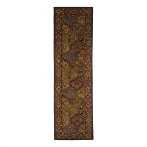 Safavieh Heritage 2'-3&quot x 14'-0&quot Wool Hand Tufted Rug in Multi-Color / Navy