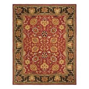Safavieh Heritage 8'-0&quot x 10'-0&quot Wool Hand Tufted Rug in Red / Gold