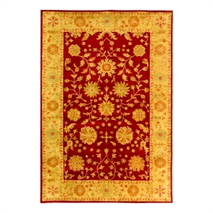 Safavieh Heritage 6'-0&quot x 9'-0&quot Wool Hand Tufted Rug in Red / Gold