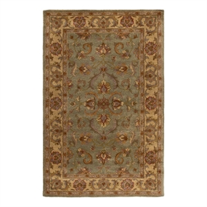 Safavieh Heritage 5'-0&quot x 8'-0&quot Wool Hand Tufted Rug in Green / Gold