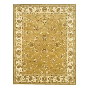 Safavieh Heritage 7'-6&quot x 9'-6&quot Wool Hand Tufted Rug in Mocha / Ivory