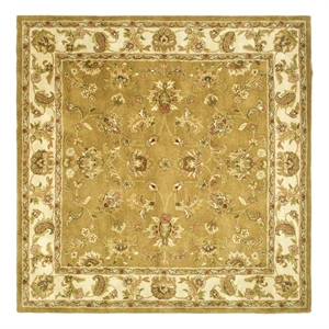 Safavieh Heritage 8'-0&quot x 8'-0&quot Wool Hand Tufted Rug in Mocha / Ivory