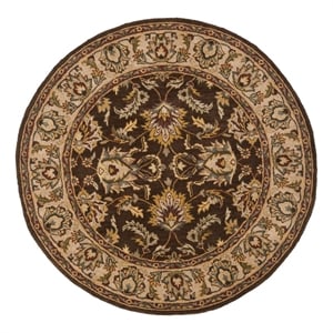 Safavieh Heritage 3'-6&quot x 3'-6&quot Wool and Cotton Hand Tufted Rug in Brown / Ivory