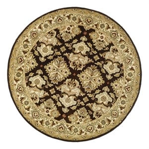 Safavieh Heritage 8'-0&quot x 8'-0&quot Wool Hand Tufted Rug in Espresso / Ivory