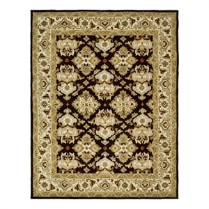 Safavieh Heritage 8'-3&quot x 11'-0&quot Wool Hand Tufted Rug in Espresso / Ivory