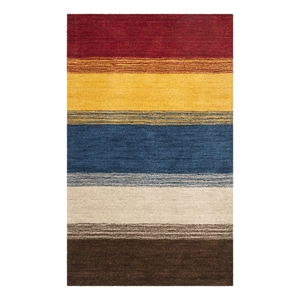 Safavieh Himalaya 3'-0&quot x 5'-0&quot Wool Hand Loomed Rug in Orange / Multi-Color