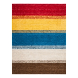 Safavieh Himalaya 8'-0&quot x 10'-0&quot Wool Hand Loomed Rug in Orange / Multi-Color