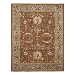 Safavieh Heritage 8'-3&quot x 11'-0&quot Wool Hand Tufted Rug in Brown / Blue