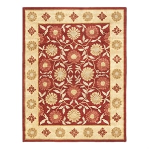 Safavieh Heritage 9'-6&quot x 13'-6&quot Wool Hand Tufted Rug in Red / Beige