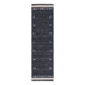 Safavieh Himalaya 2'-3&quot x 8'-0&quot Wool Hand Loomed Rug in Charcoal
