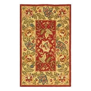 Safavieh Chelsea 2'-6&quot x 4'-0&quot Wool Hand Hooked Rug in Red / Ivory