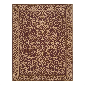 Safavieh Chelsea 9'-0&quot x 12'-0&quot Wool Hand Hooked Rug in Burgundy