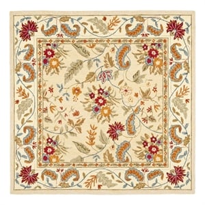 Safavieh Chelsea 6'-0&quot x 6'-0&quot Wool and Cotton Hand Hooked Rug in Ivory
