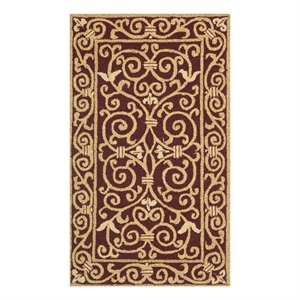 Safavieh Chelsea 2'-9&quot x 4'-9&quot Wool Hand Hooked Rug in Burgundy