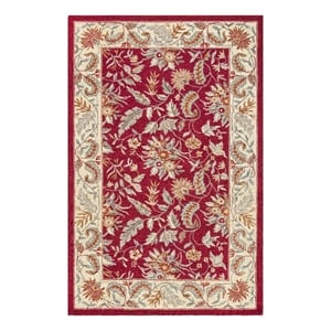 Safavieh Chelsea 8'-0&quot x 8'-0&quot Wool and Cotton Hand Hooked Rug in Red