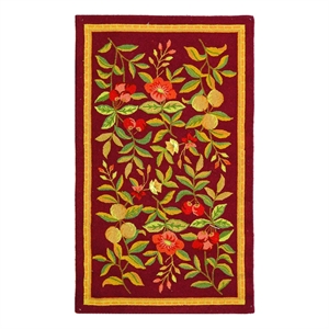 Safavieh Chelsea 2'-9&quot x 4'-9&quot Wool Hand Hooked Rug in Burgundy