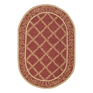 Safavieh Chelsea 4'-6&quot x 6'-6&quot Wool Hand Hooked Rug in Rust / Gold