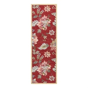 Safavieh Chelsea 2'-6&quot x 8'-0&quot Wool Hand Hooked Rug in Red