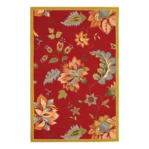 Safavieh Chelsea 2'-9&quot x 4'-9&quot Wool Hand Hooked Rug in Red