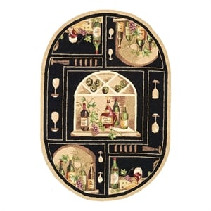 Safavieh Chelsea 7'-6&quot x 9'-6&quot Wool Hand Hooked Rug in Black / Multi-Color