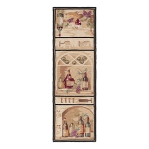 Safavieh Chelsea 2'-6&quot x 8'-0&quot Wool Hand Hooked Rug in Gold / Multi-Color