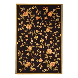 Safavieh Chelsea 9'-0&quot x 12'-0&quot Wool Hand Hooked Rug in Black