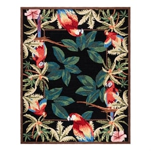 Safavieh Chelsea 9'-0&quot x 12'-0&quot Wool Hand Hooked Rug in Black