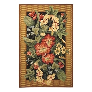 Safavieh Chelsea 9'-0&quot x 12'-0&quot Wool Hand Hooked Rug in Black / Brown